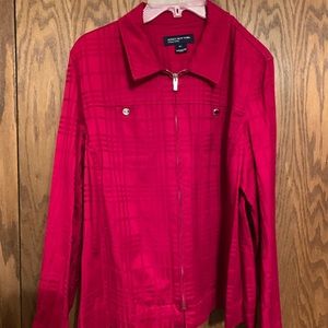 Jones New York Blazer/Jacket Red Size XL